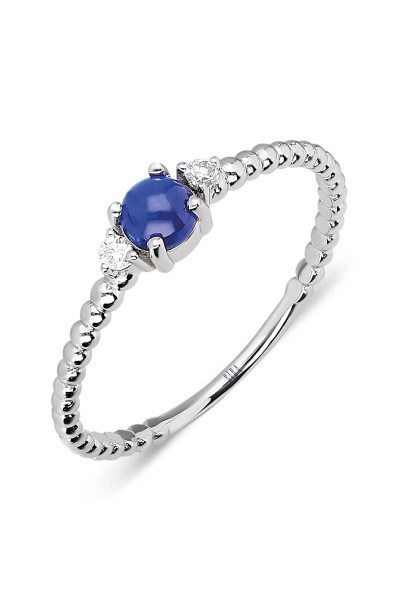 Triple Beads Yüzük - Beyaz Altın